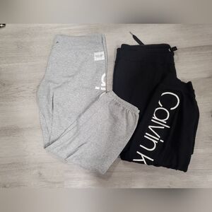 Calvin Klein Black and Gray Joggers for Relaxed Style
